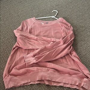 Old Navy Rose Pink Ribbed Crewneck Tee